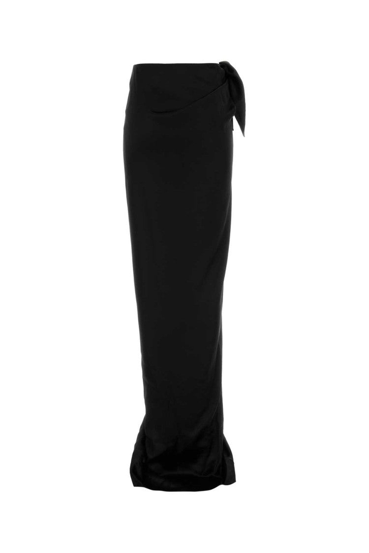 Balenciaga Black Satin Skirt