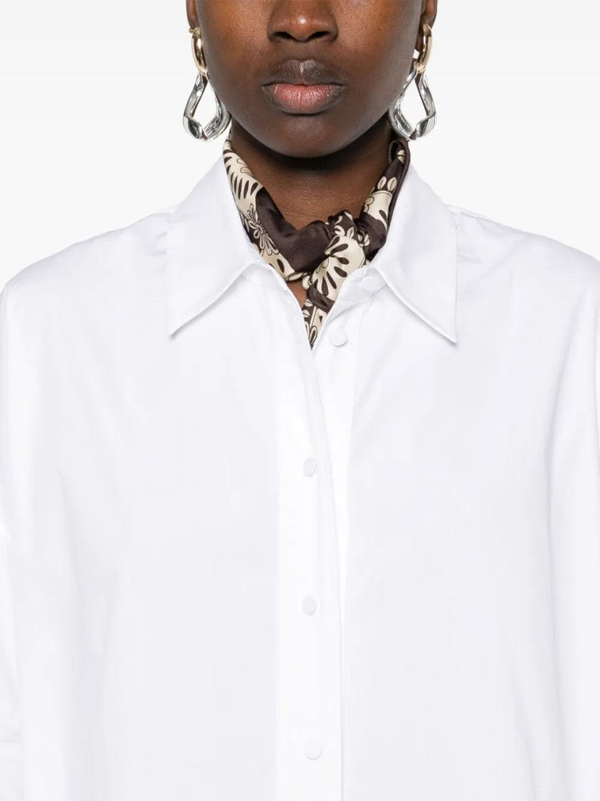 Joseph Box-Pleat White Shirt With Buttoned Cuffs