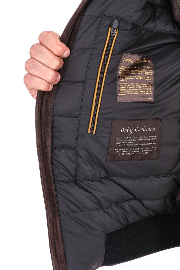 Moorer Baby Cashmere Down-Padded Wool-Cashmere Bomber Jacket