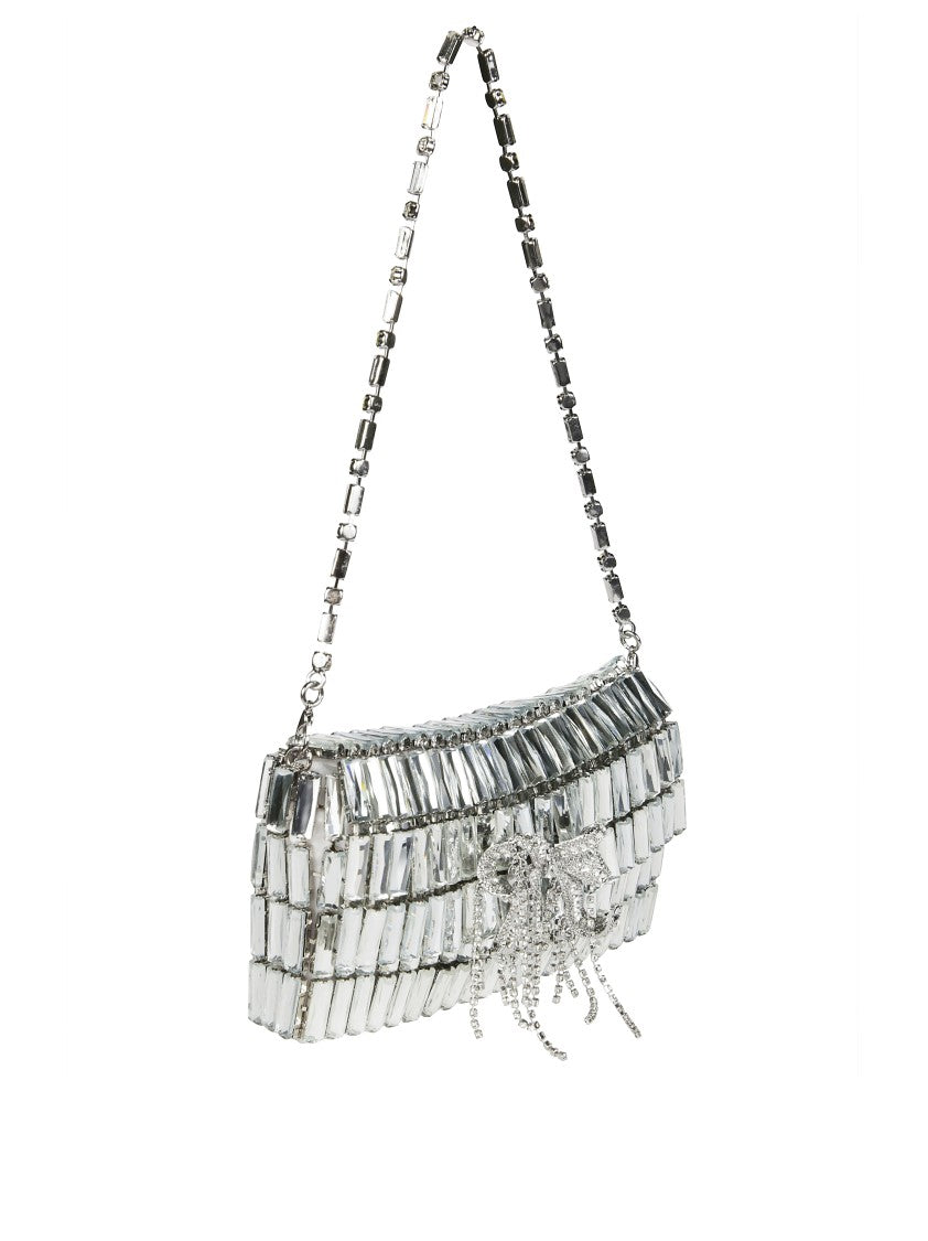 Self-Portrait Mini Shoulder Bag With Reflective Tile Design