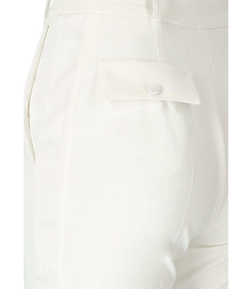 Elisabetta Franchi Ivory Smoking Trouser