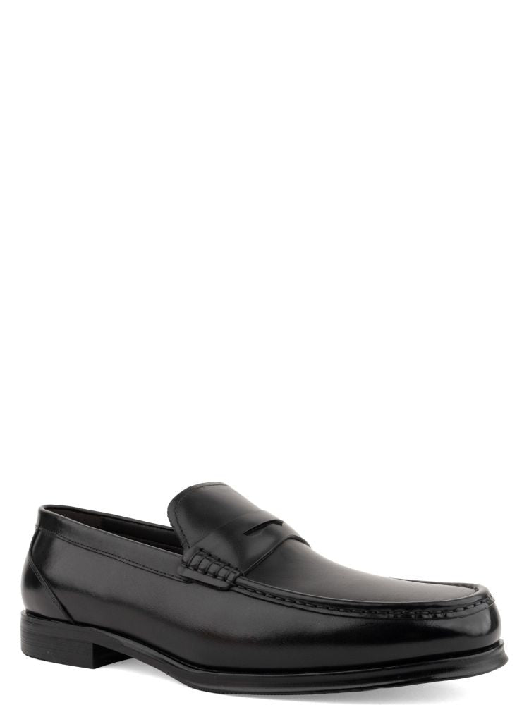 Alberto Gozzi Black Closed Smooth Leather Loafers