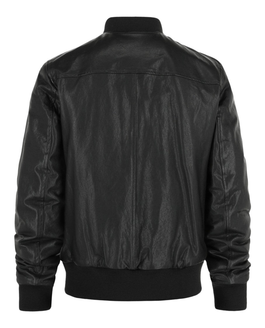 Slowear Montedoro Leather Bomber Jacket