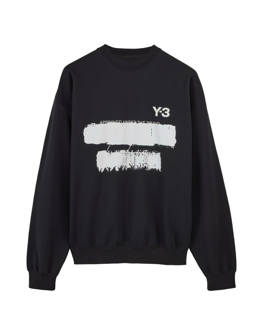 Y-3 Crew Neck Cotton Sweater With Black Logo