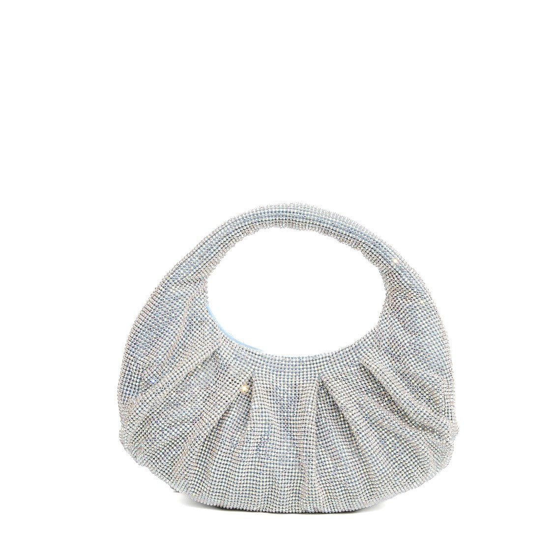 Twentyfourhaitch Half-Moon Rhinestone-Embellished Handbag