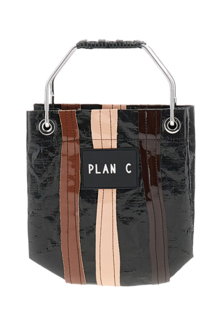 Plan C Multi-Fabric Small Shopper Tote Bag
