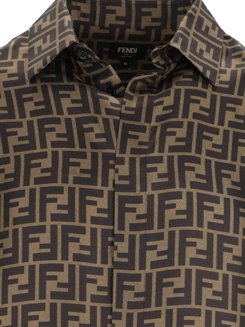 Fendi Ff Shirt – Brown