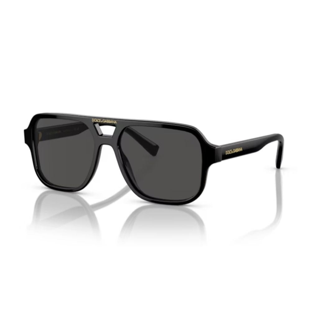 Dolce & Gabbana Kids Dx4003 Drop-Shaped Black Sunglasses With Squared Design