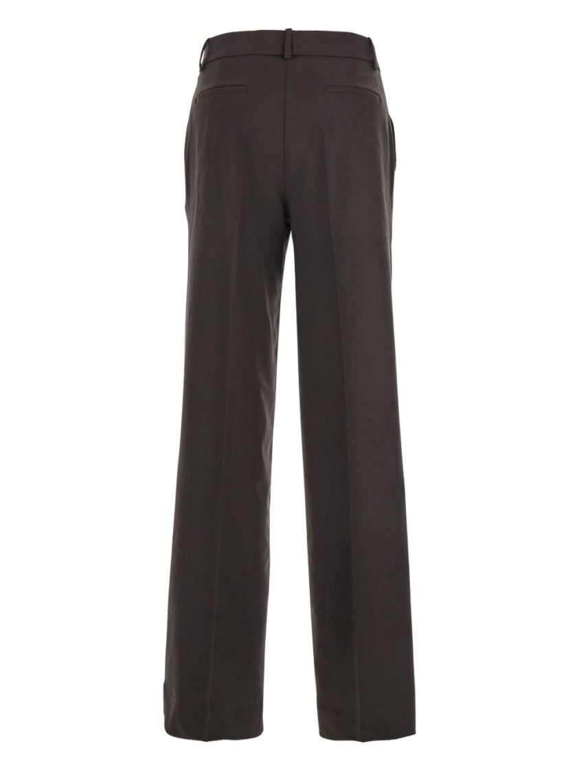 Parosh Wide-Leg Palazzo Trousers With Button Closure