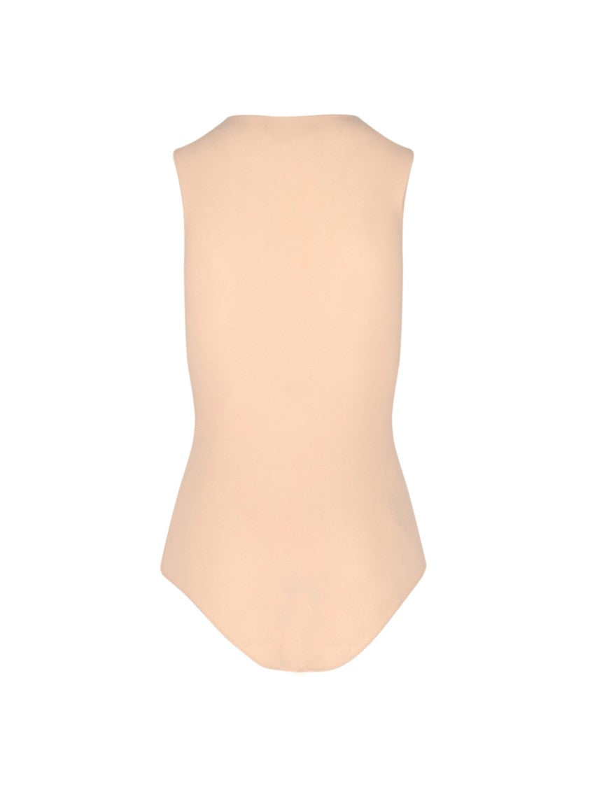 Maison Margiela Sleeveless Bodysuit With Round Neckline And Seamless Finish