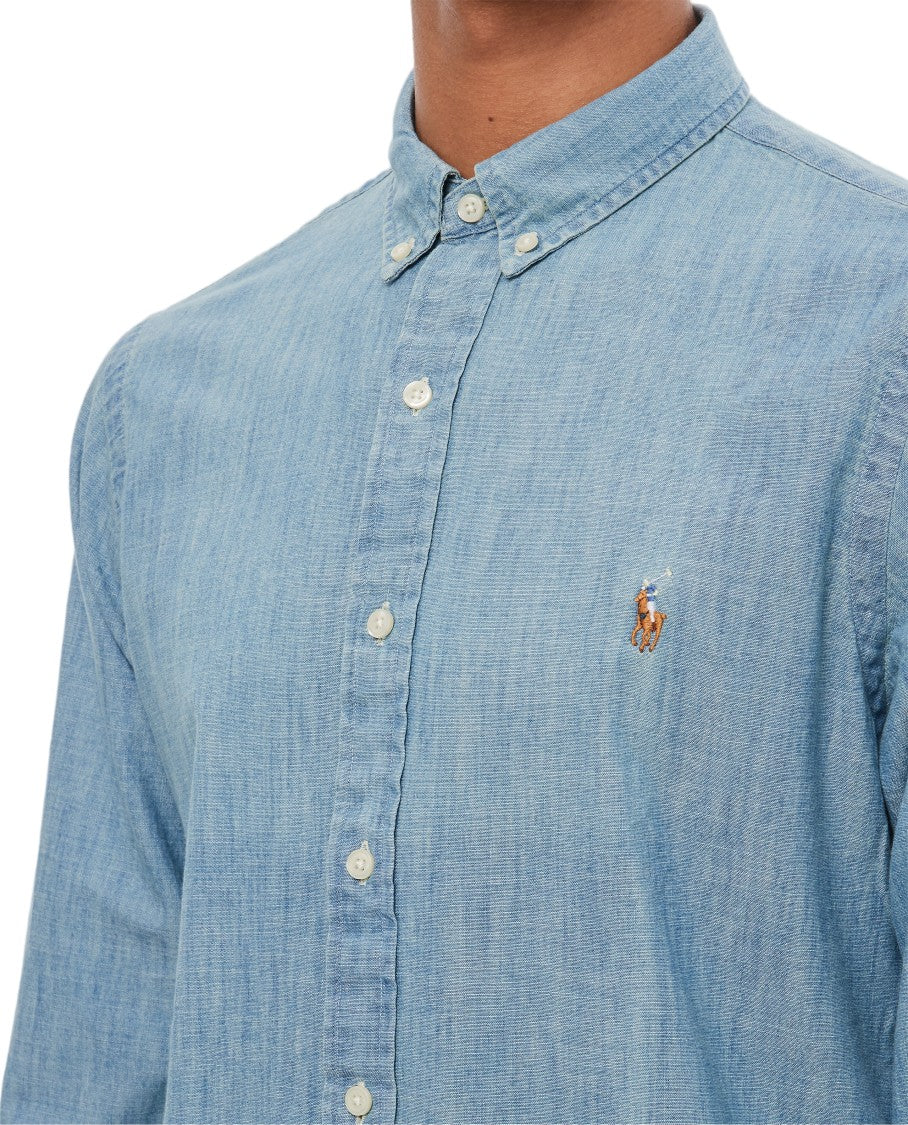 Polo Ralph Lauren Slim Fit Long Sleeve Sport Shirt With Embroidered Logo