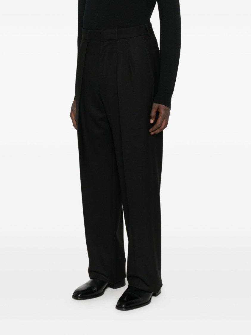 Tom Ford Tailored Black Wool Trousers With Pleated Front