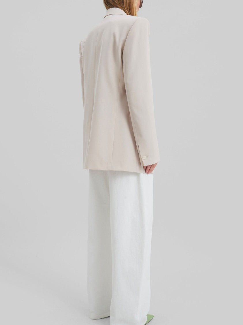The Frankie Shop Peaked Lapels Wool Blazer