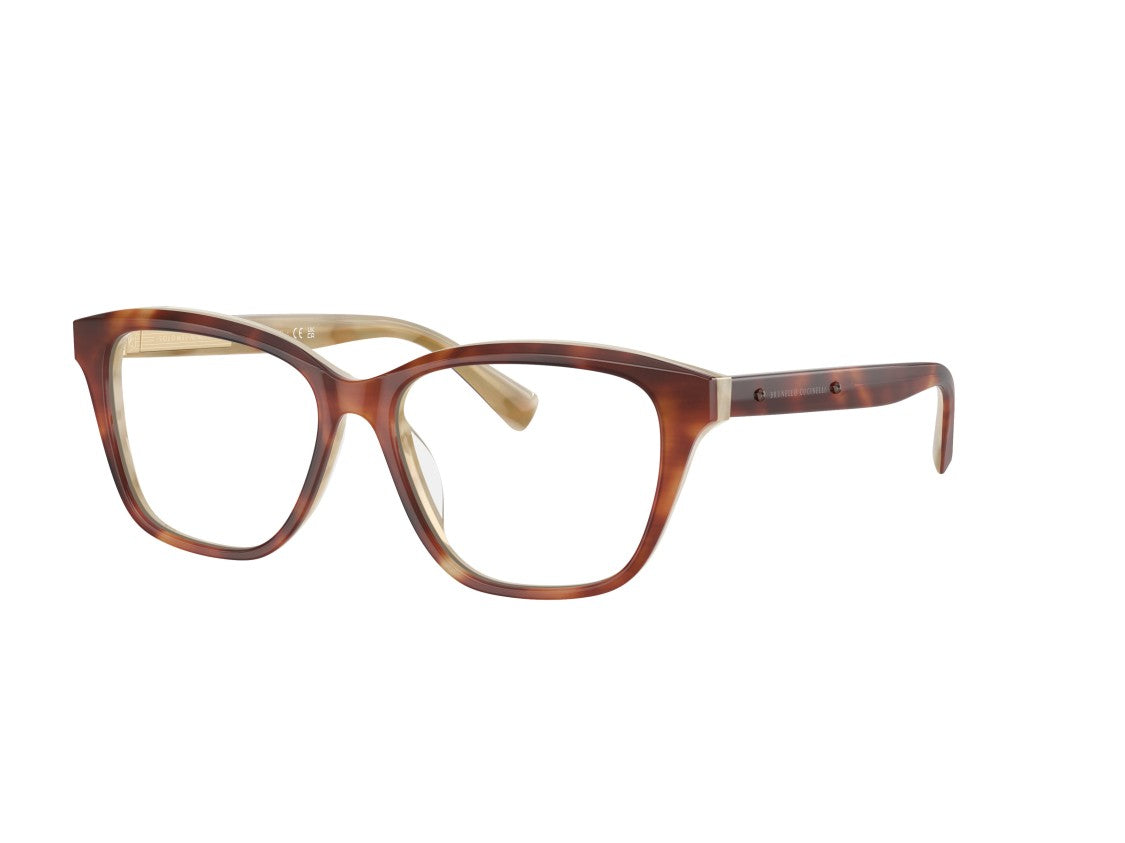 Brunello Cucinelli Tortoiseshell 0Bc3004 Gradient Square Eyeglasses