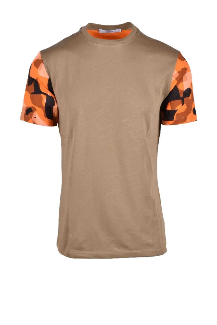 Takeshy Kurosawa Brown Camouflage Cotton T-Shirt