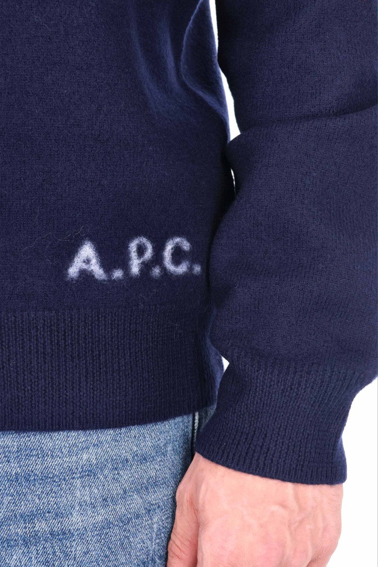 A.P.C. Pure Wool Logo Cardigan