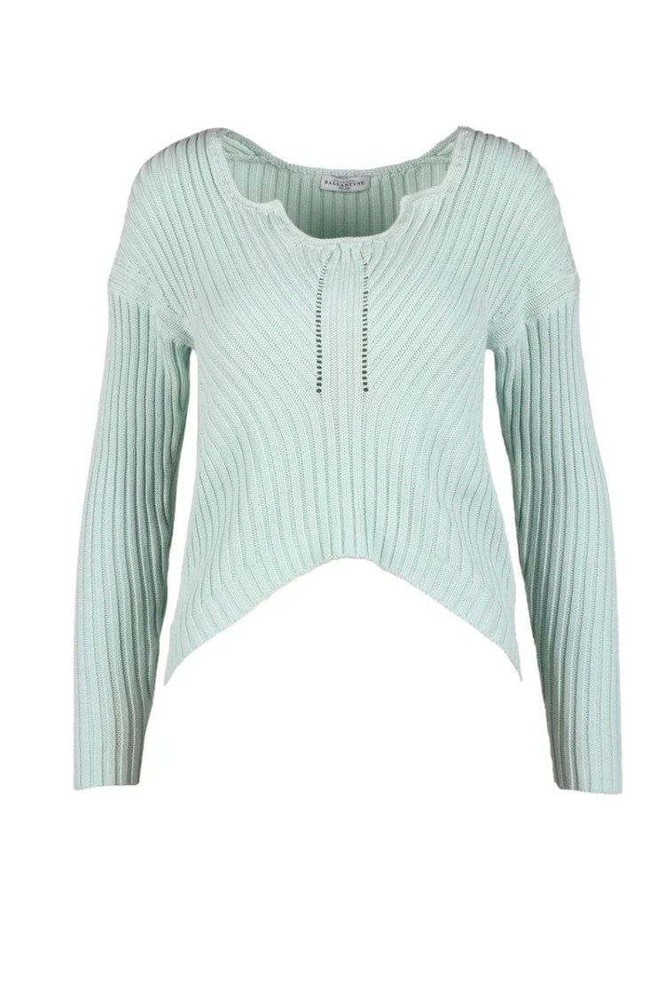 Ballantyne Cropped Mint Green Sweater