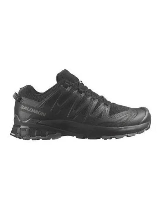 Salomon Low-Profile Black Sneakers With Textured Rubber Sole
