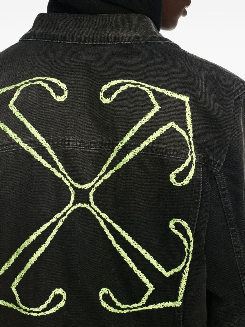 Off-White Diagonal Arrow Outl Denim Skate Jacket