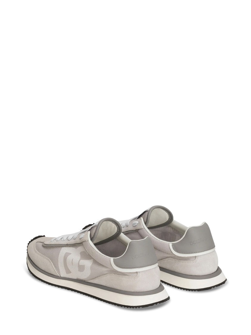 Dolce & Gabbana Low-Profile Sneakers With Mesh And Suede Detailing