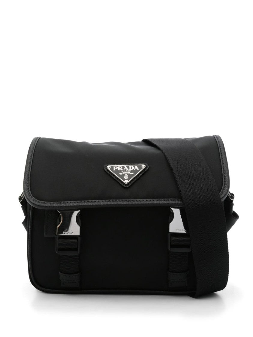 Prada Black Rectangular Crossbody Silver Accents Bag