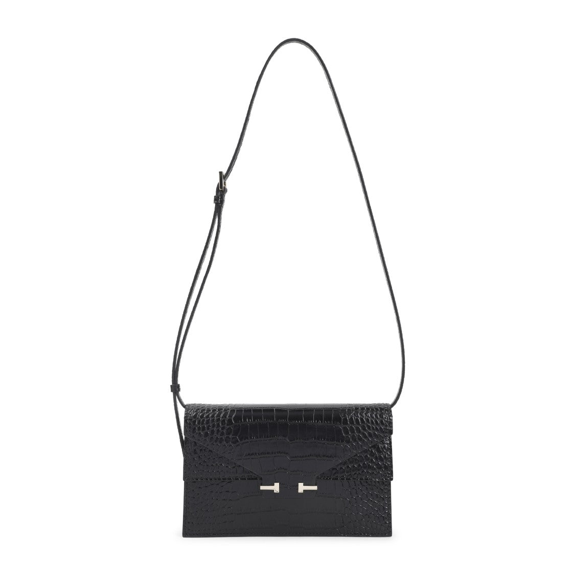 Tom Ford Textured Black Calf Leather Shoulder Bag