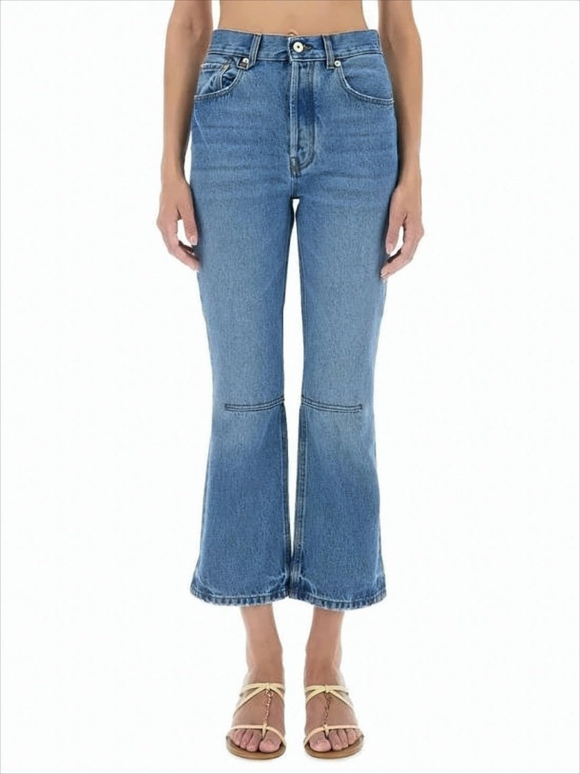Jacquemus Mid-Rise Denim Pants With Flared Legs