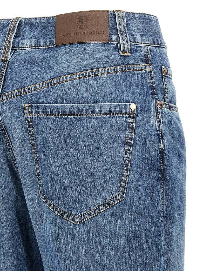 Brunello Cucinelli Delavé Cotton Denim Jeans