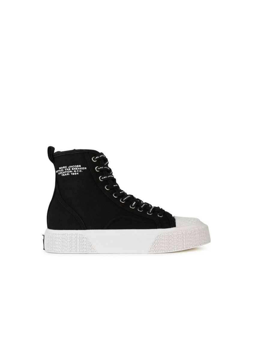 Marc Jacobs 'The High Top' Black Tela Sneakers