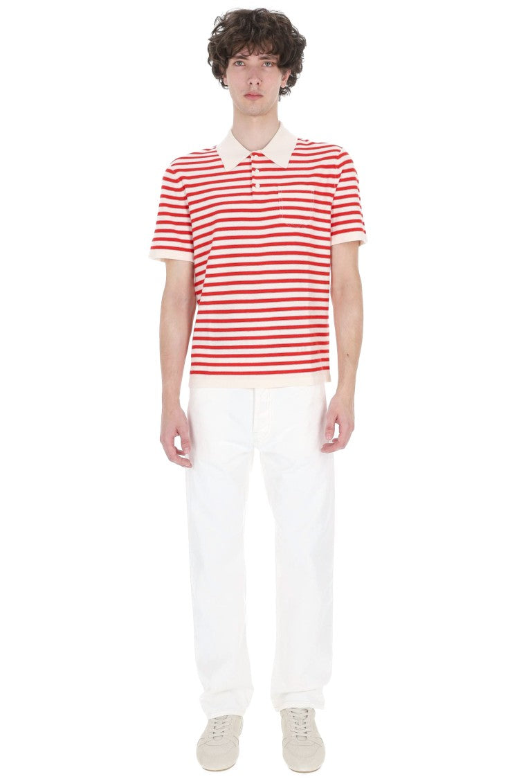A.P.C. Eliot Striped Cotton-Cashmere Polo Shirt