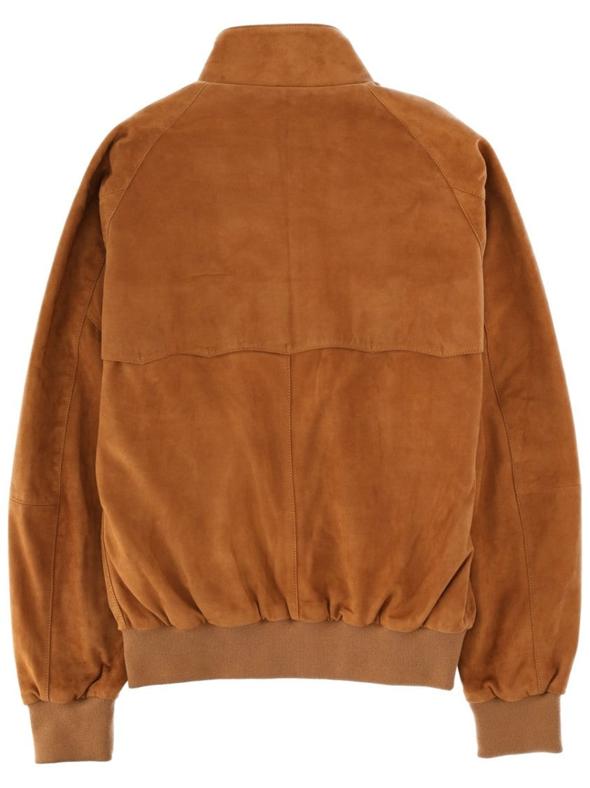 Baracuta Warm Brown Suede Tartan Jacket