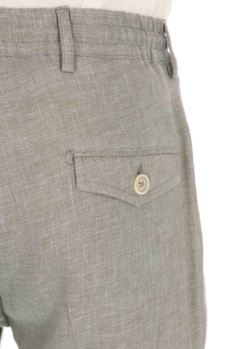 Eleventy Cross-Ply Zegna Fabric Green Suit