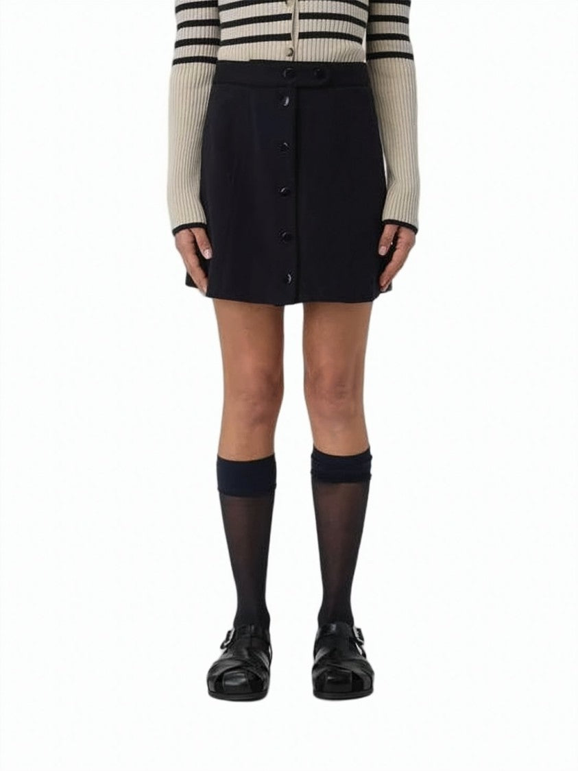 A.P.C. Front Button-Down Short Skirt