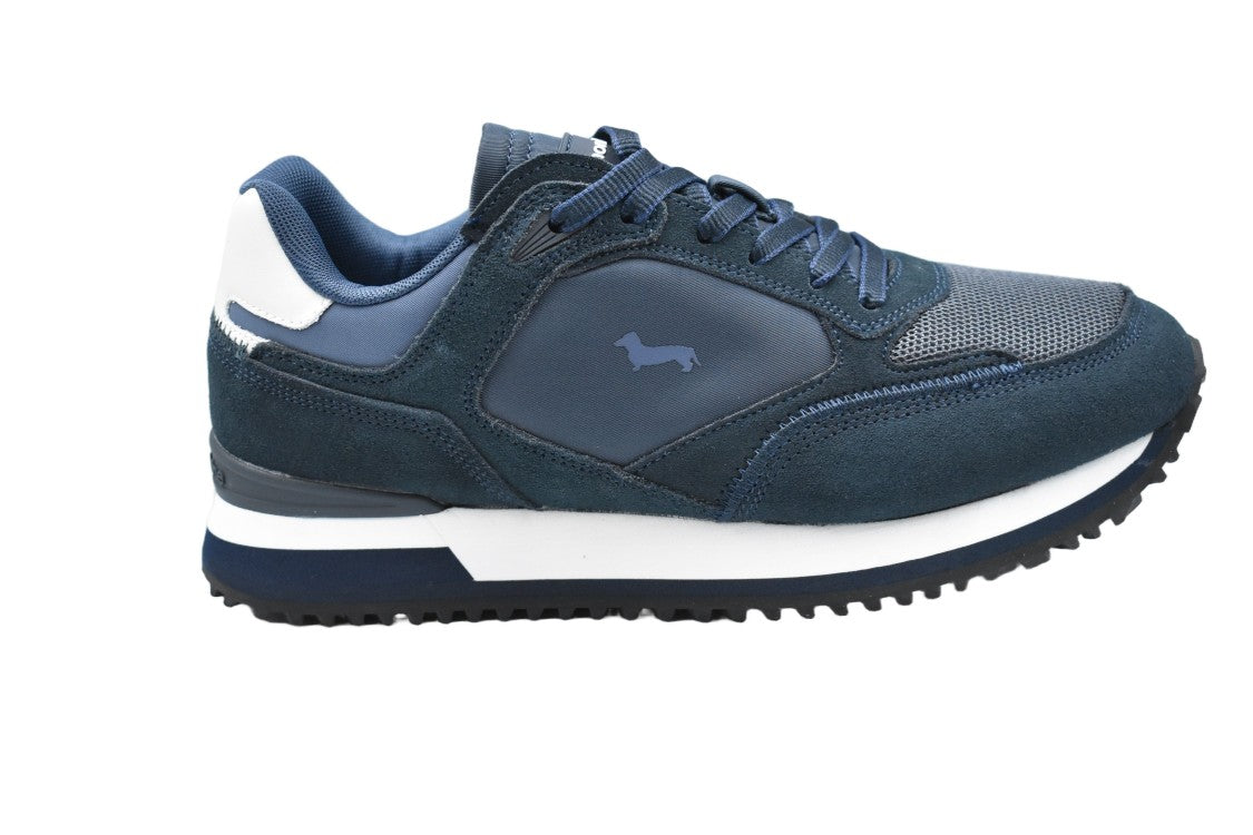 Harmont & Blaine Low-Top Sneakers In Dark Blue Suede