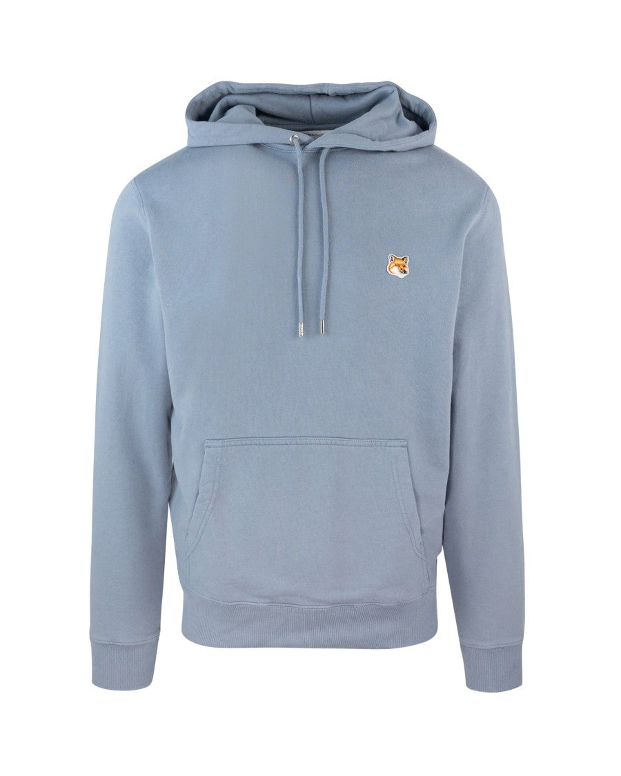Maison Kitsuné Hoodie With Fox Head Patch – Light Blue