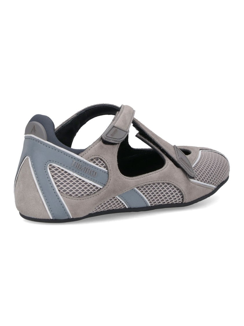 The Attico "Floor 01" Flat Ballerinas – Grey