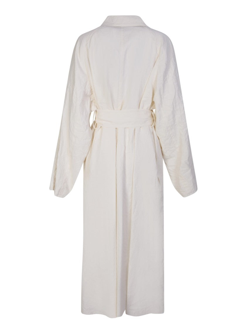 Quira White Double-Breasted Coat