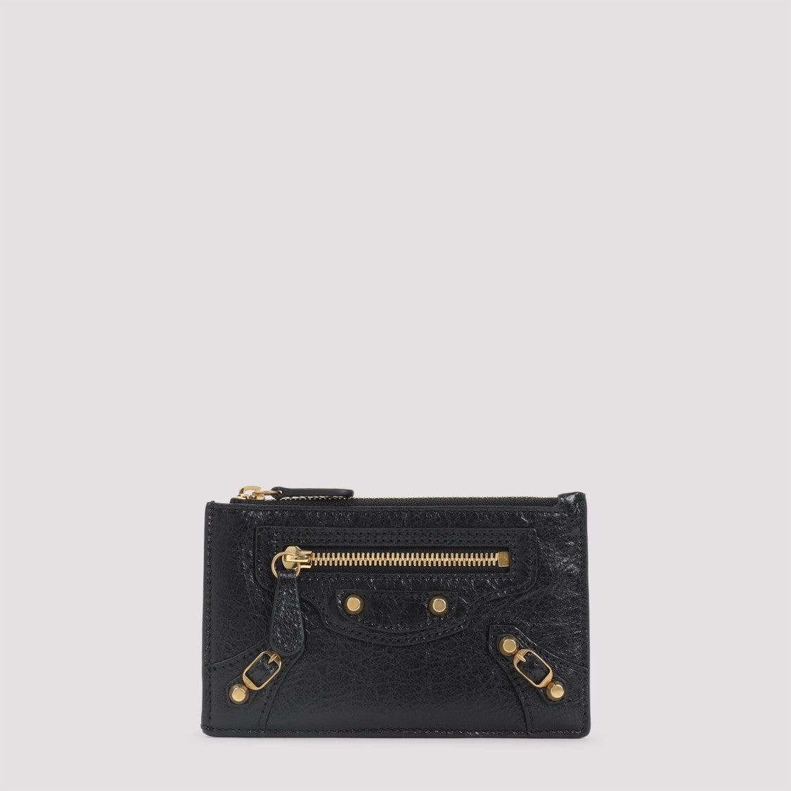 Balenciaga Black Lamb Leather Le City Long Card Holder