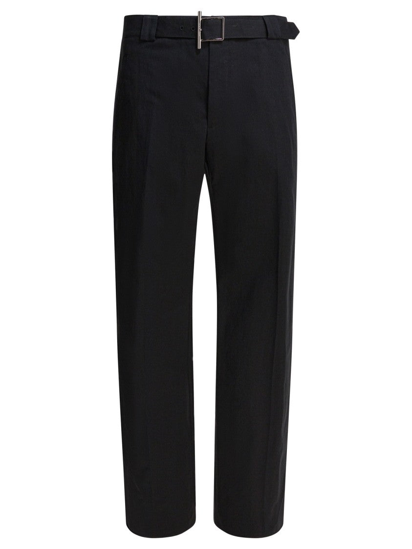 Alexander Mcqueen Straight-Leg Trousers With Belt Detail