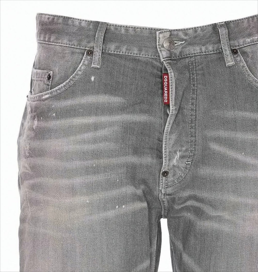 Dsquared2 Faded Grey Wash Denim Trousers
