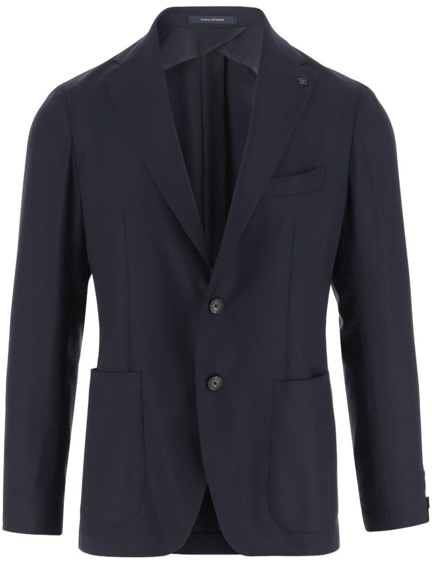 Tagliatore Single-Breasted Stretch Wool Jacket