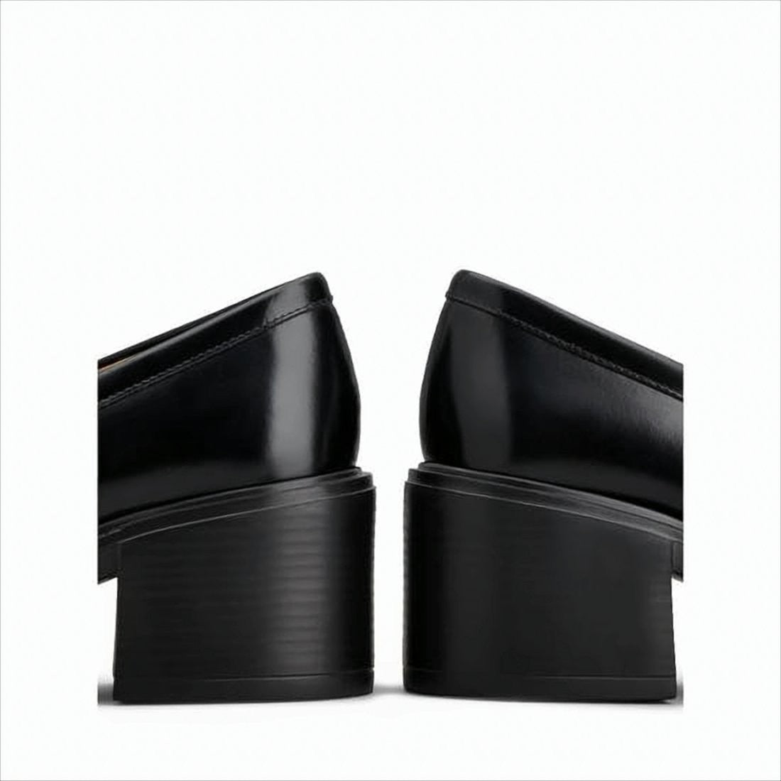 Tod's Polished Leather Penny Loafers With Block Heel