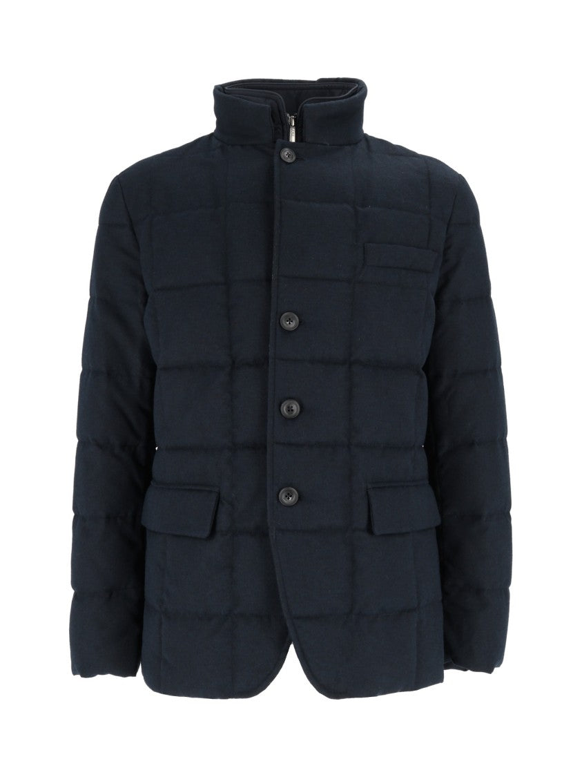 Fay Double-Breasted Quilted Down Jacket