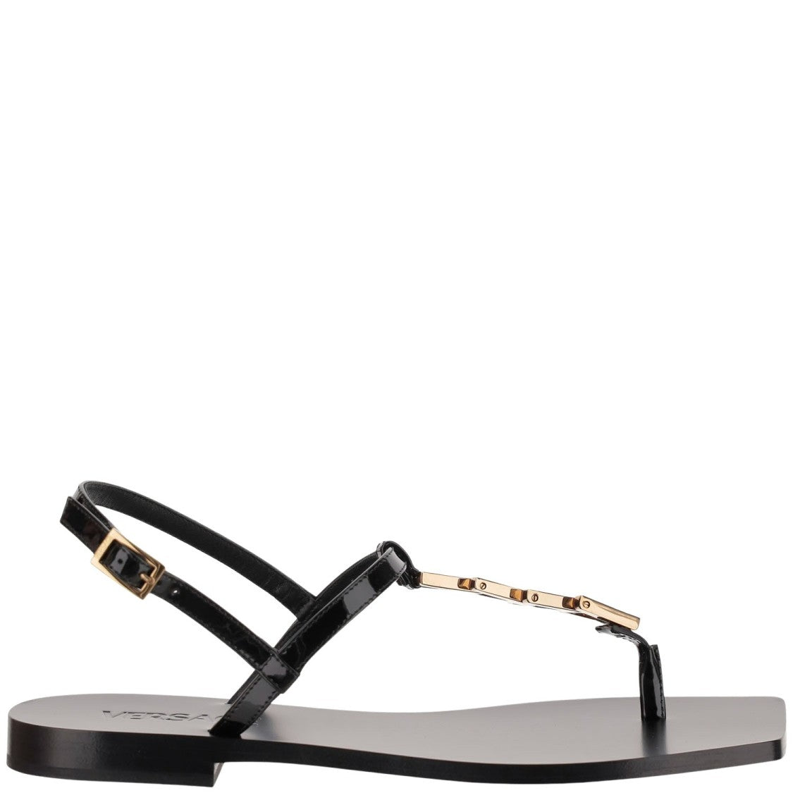 Versace V-Chain Leather Sandals