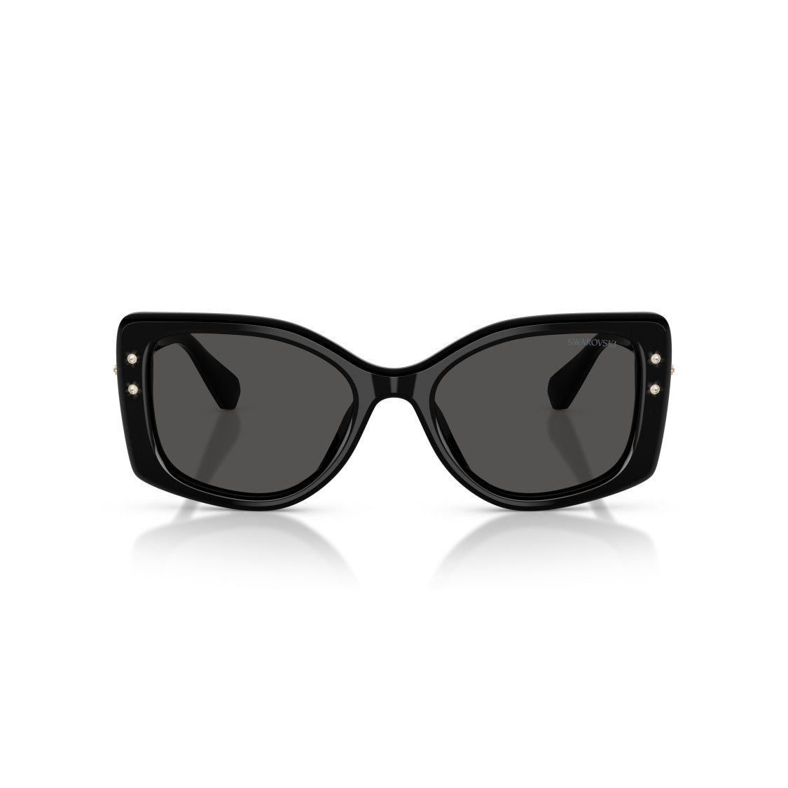 Swarovski 0Sk6058u Oversized Square Frame Sunglasses With Crystal Embellishments