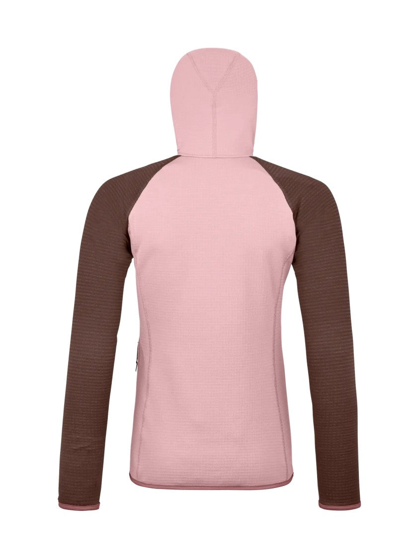 Ortovox Fleece Hoody With Wool Knit Inserts And Color-Blocked Design