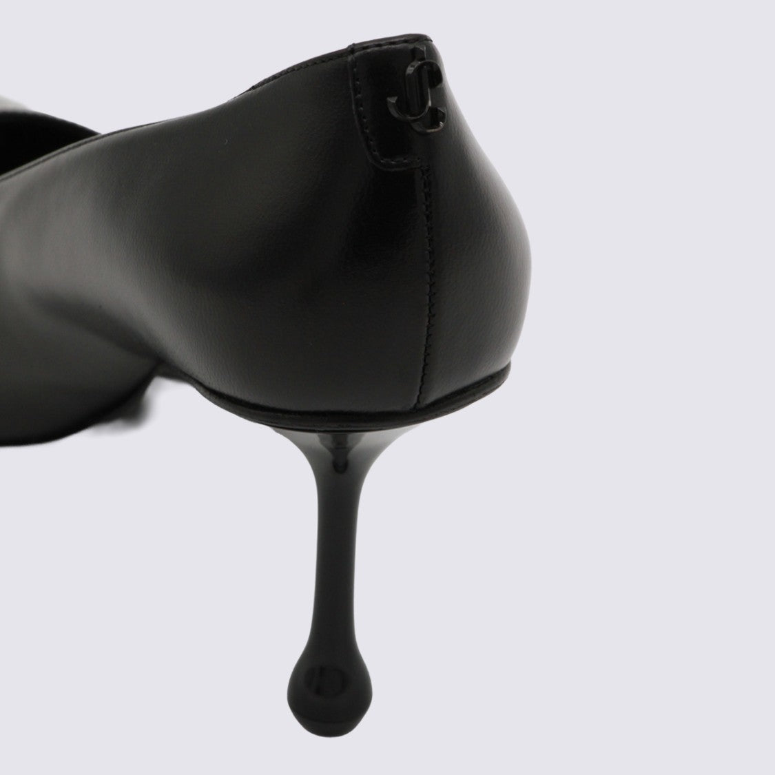 Jimmy Choo Pointed-Toe Black Pumps With Sculptural Heel