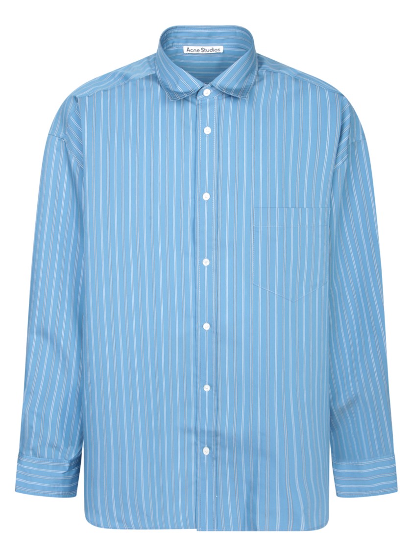 Acne Studios Light Blue Striped Casual Shirt