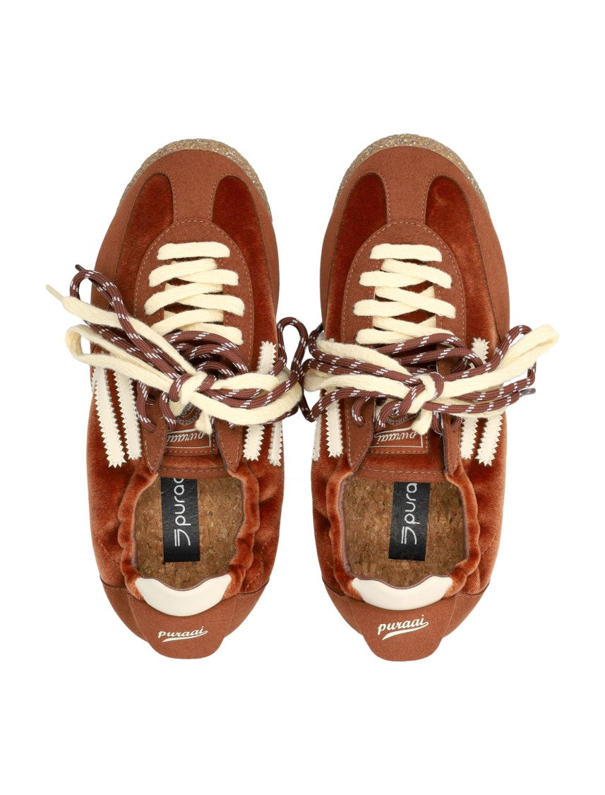 Puraai Panther Velvet Suede Sneakers