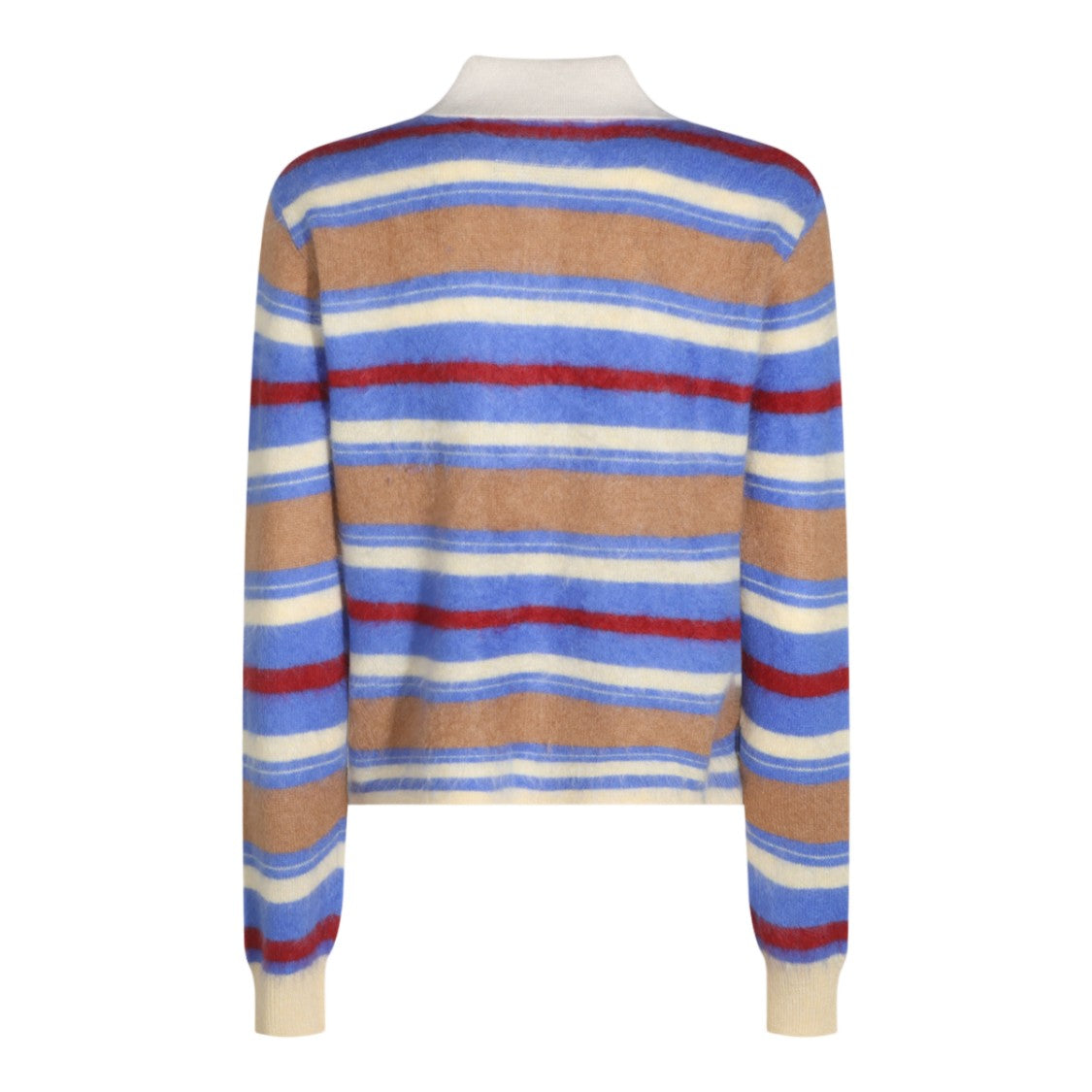 Guest In Residence Striped Long-Sleeve Cotton Polo Shirt